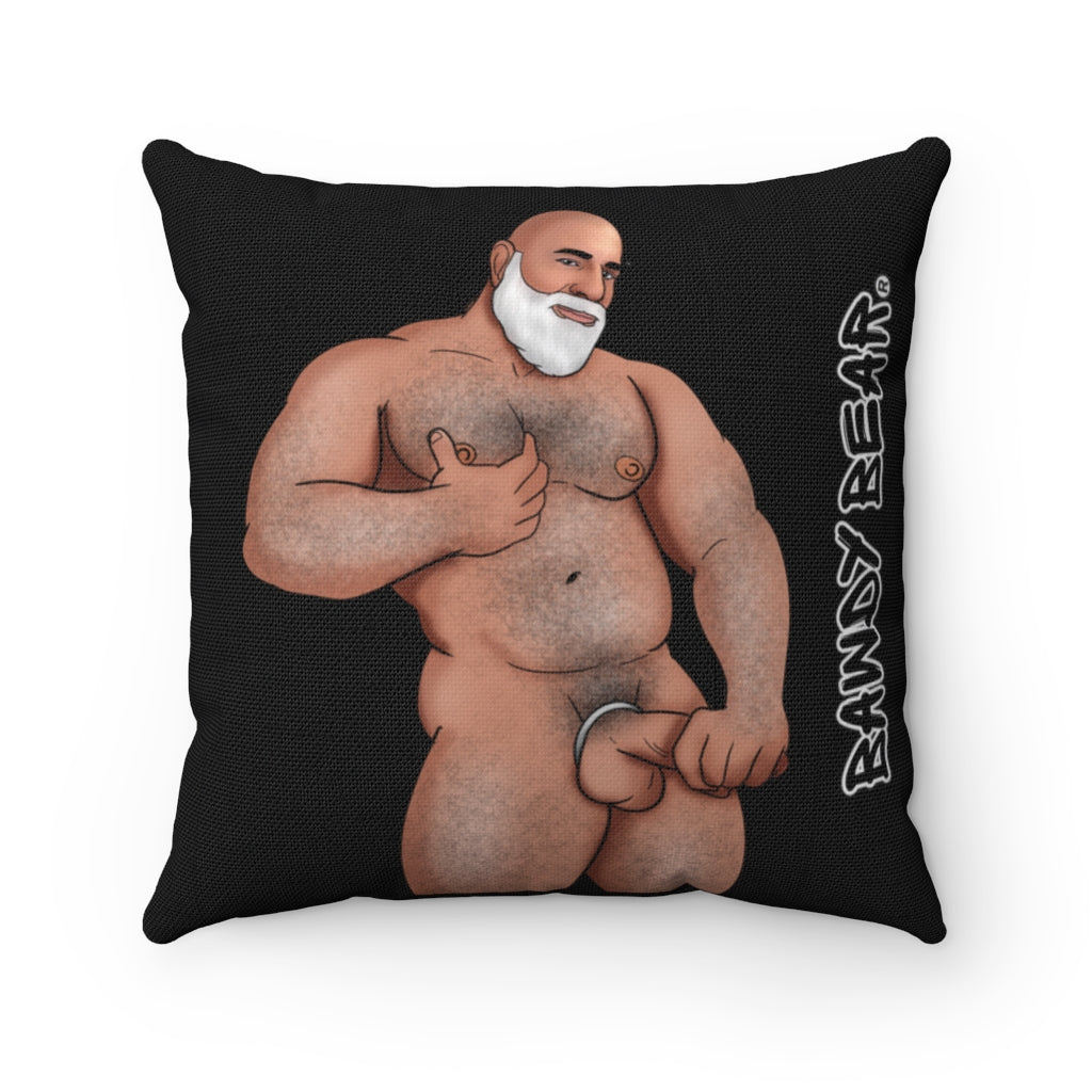 Nice & Naughty "G" The Original Bawdy Bear / Adult Content / Spun Polyester Square Pillow