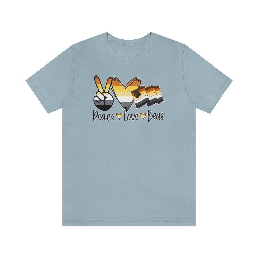 Peace Love Bear Pride / Unisex Jersey Short Sleeve Tee