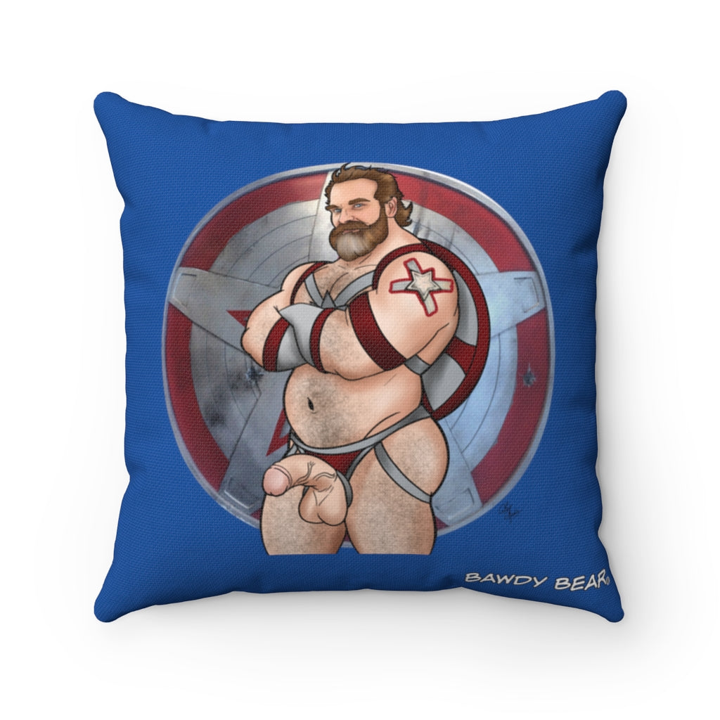 Nice & Naughty Red Guardian / Adult Content Spun Polyester Square Pillow