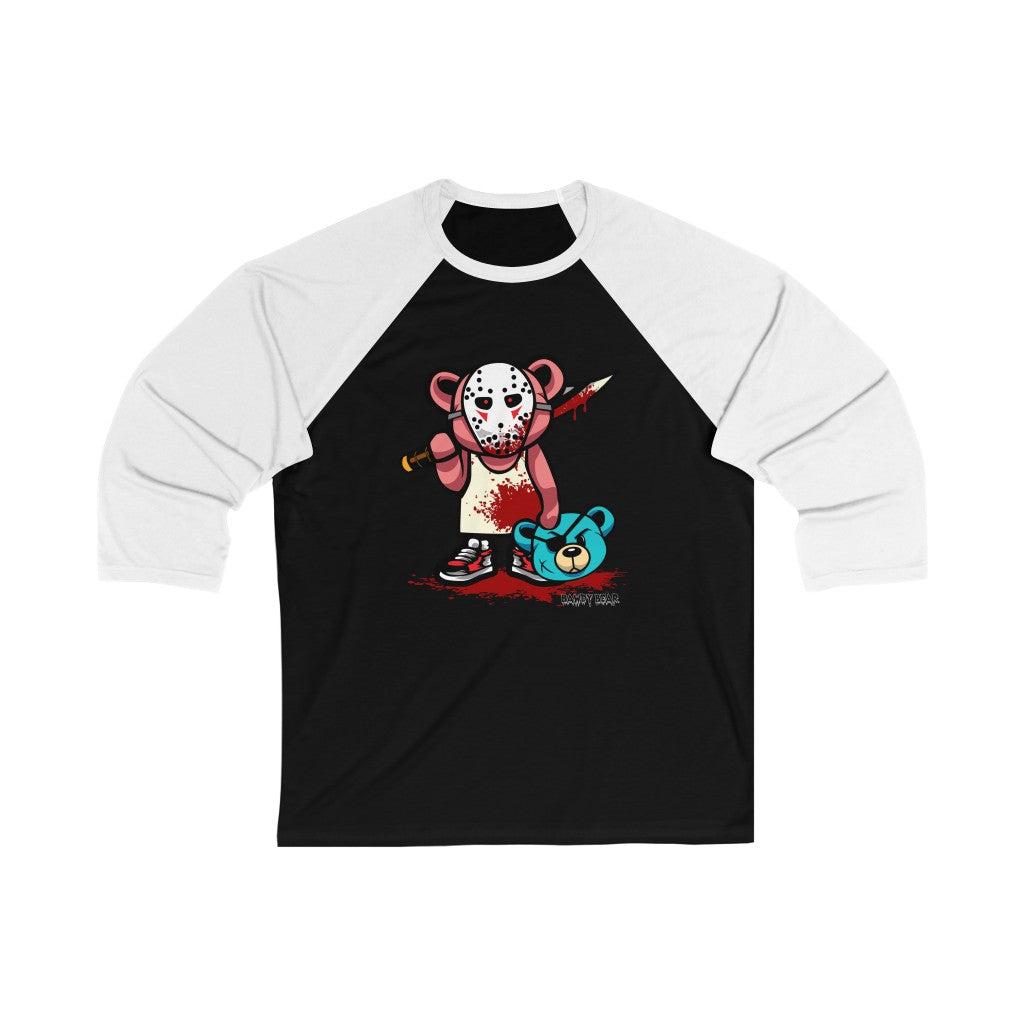Spooky Bear Series "Dexter Bear" / Unisex 3/4 Sleeve Baseball Tee