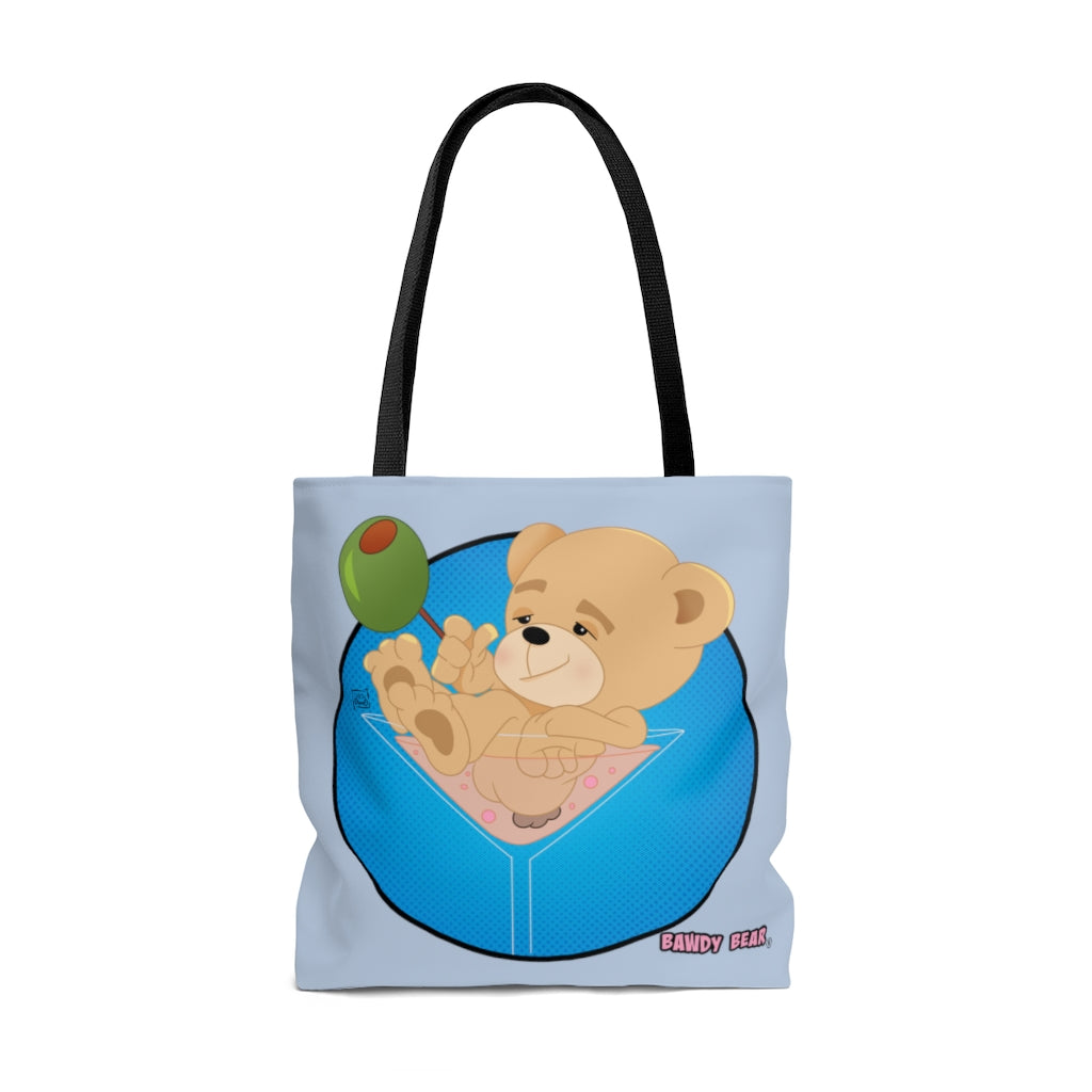 The Bawdy Bear "Dirty Martini" / AOP Tote Bag