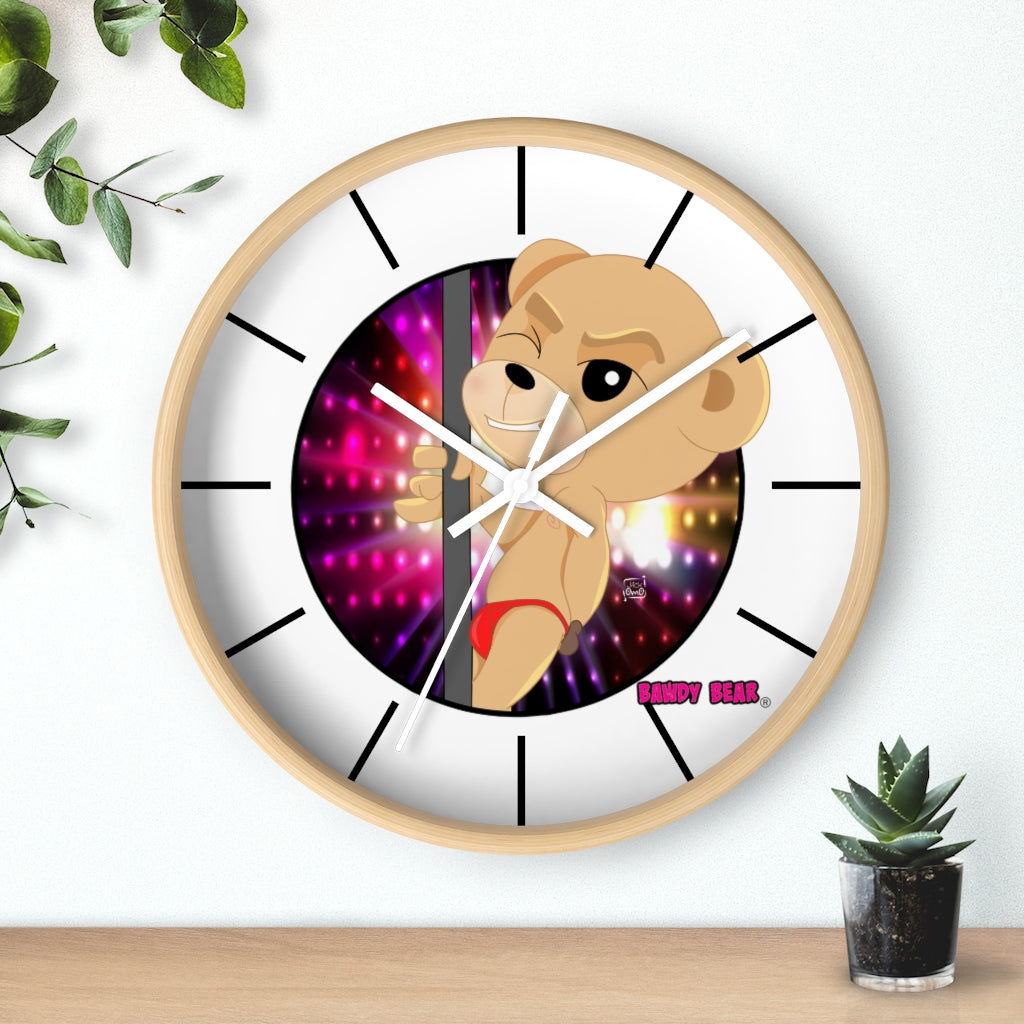 The Bawdy Bear "Pole Dancer" / Wall clock