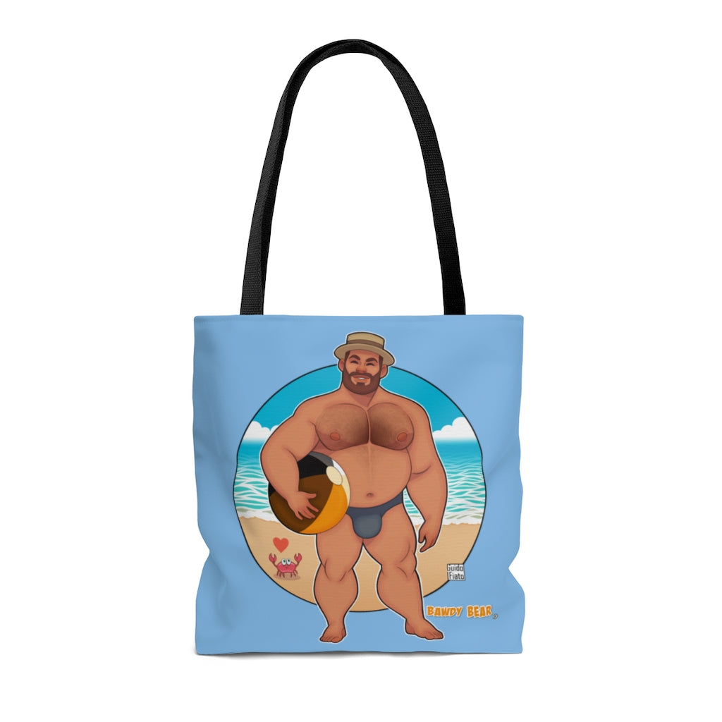 Bawdy Bear Beach Ball / AOP Tote Bag