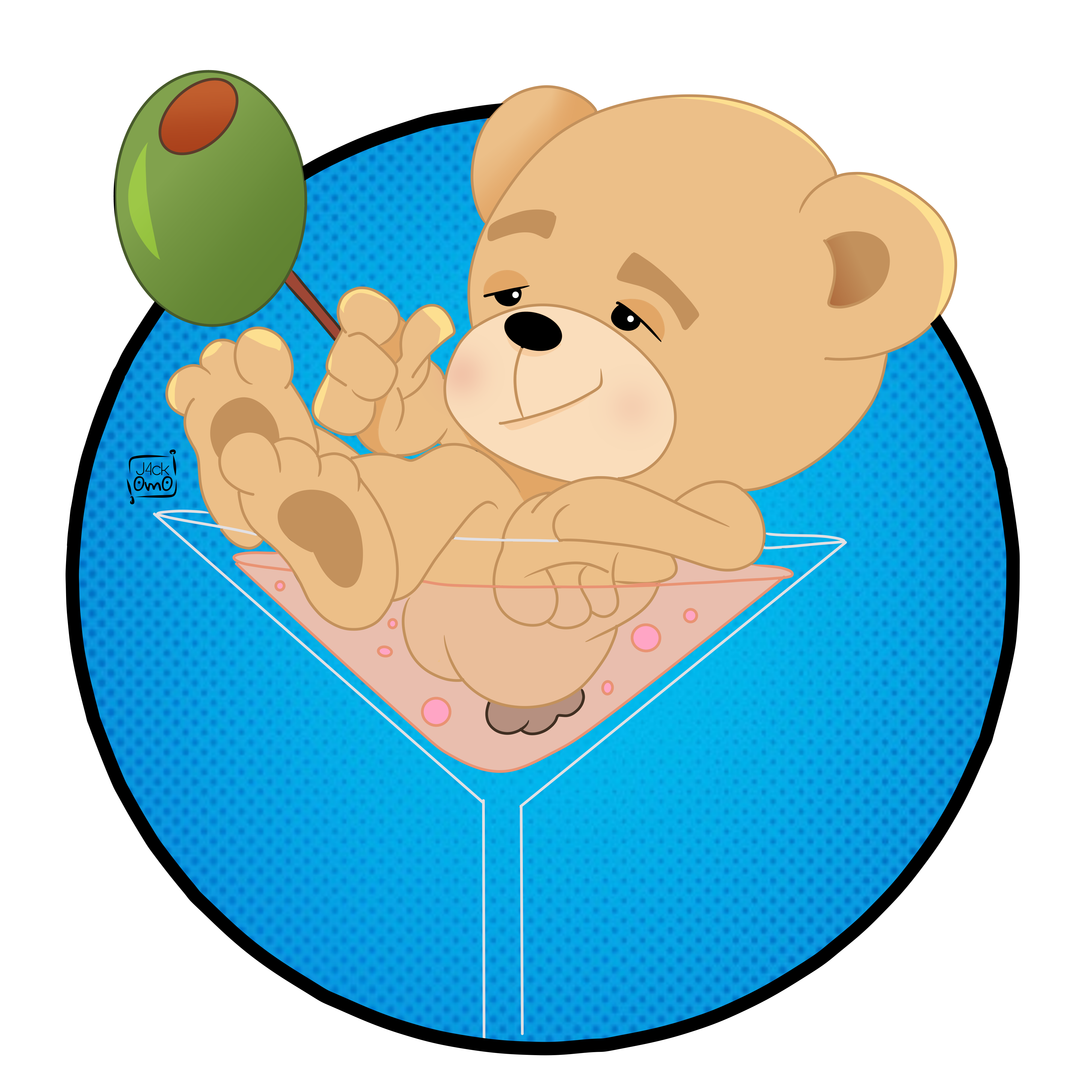 The Bawdy Bear "Dirty Martini" / Unisex Jersey Short Sleeve Tee