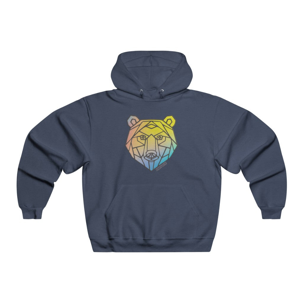 Geo Rainbow Bear / Men's NUBLEND® Hooded Sweatshirt