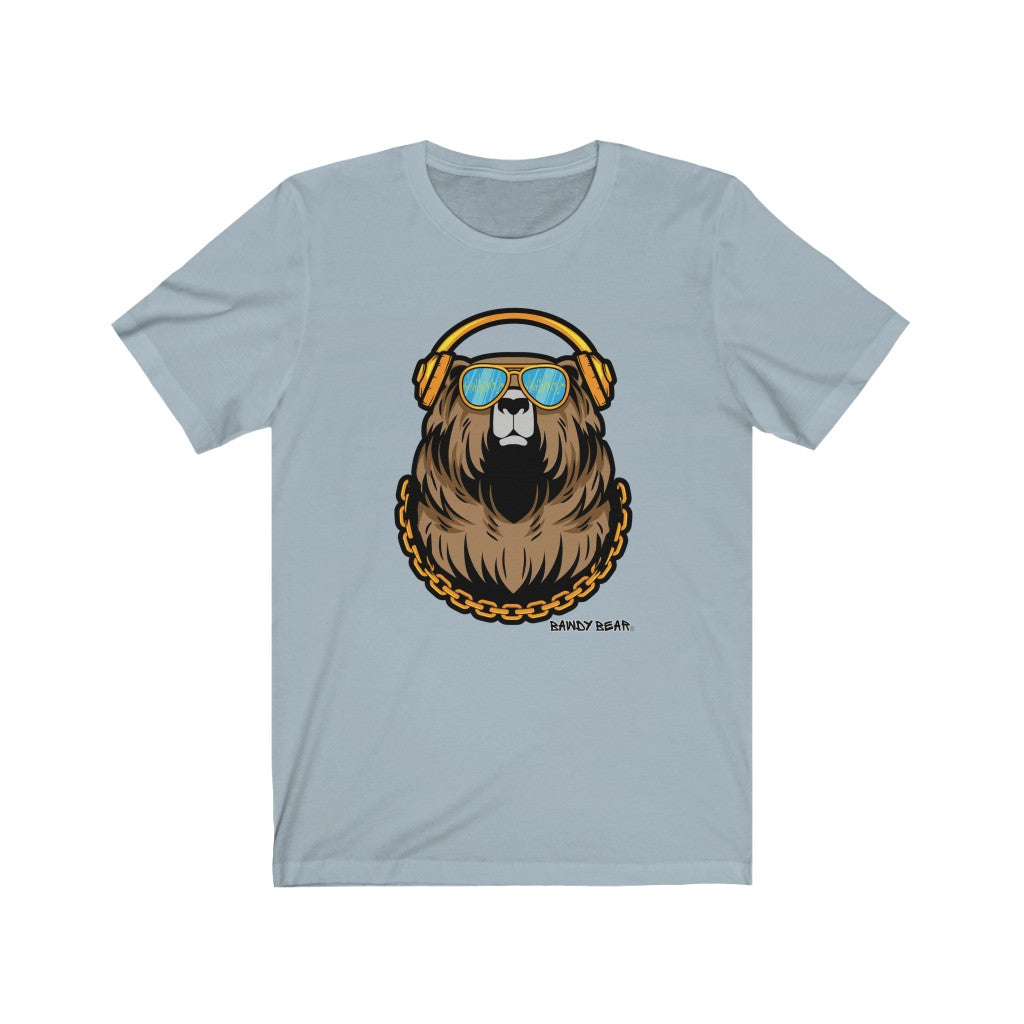 Bear Sunglasses & Headphones / Unisex Jersey Short Sleeve Tee