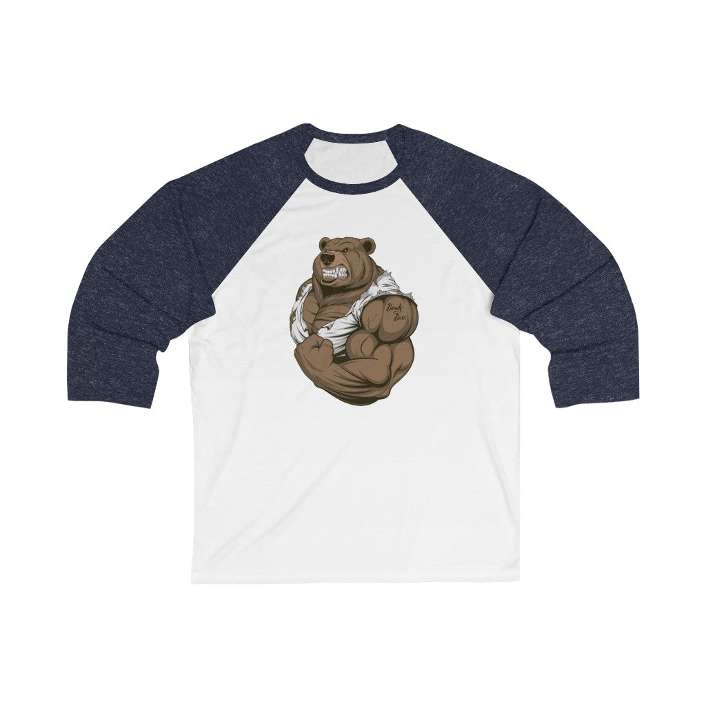 Muscle Bear / Unisex 3/4 Sleeve Baseball Tee