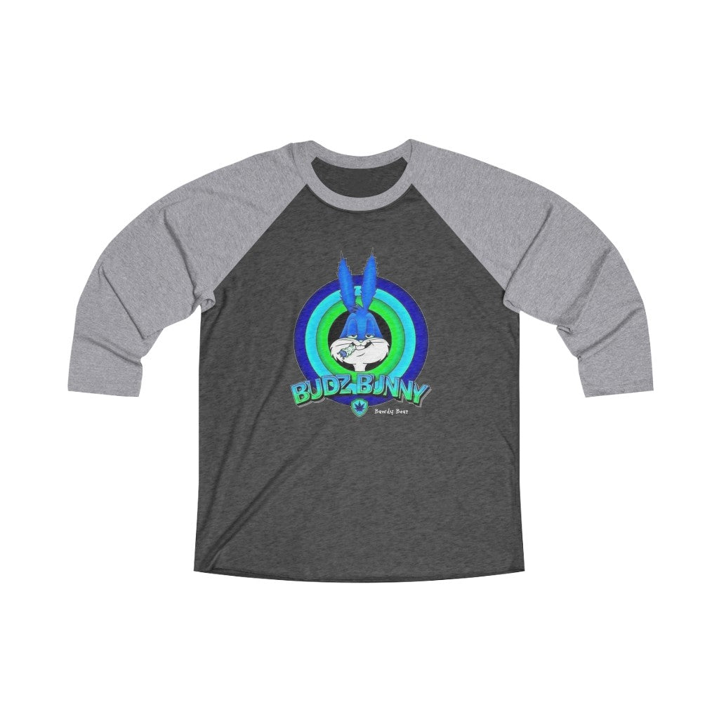 Budz Bunny / Unisex Tri-Blend 3/4 Raglan Tee