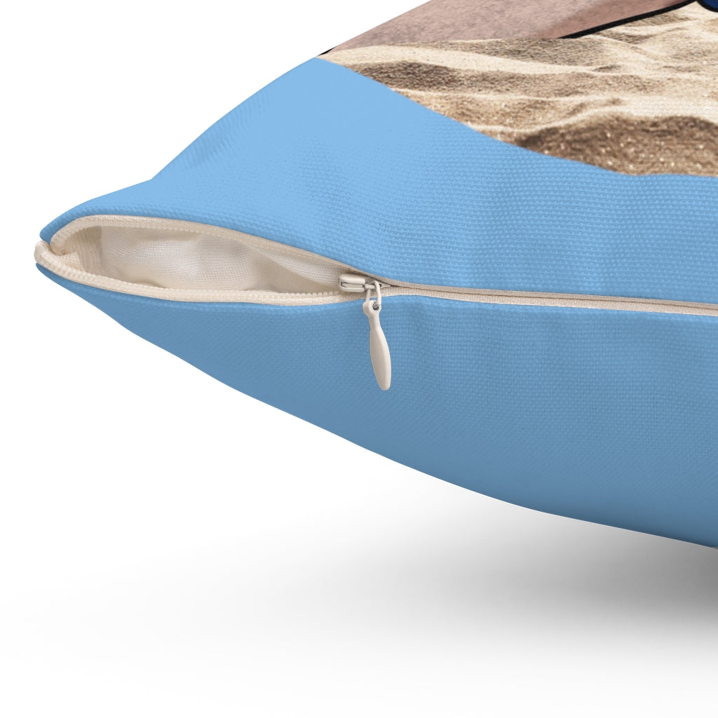 Popeye "Beach" /Spun Polyester Square Pillow