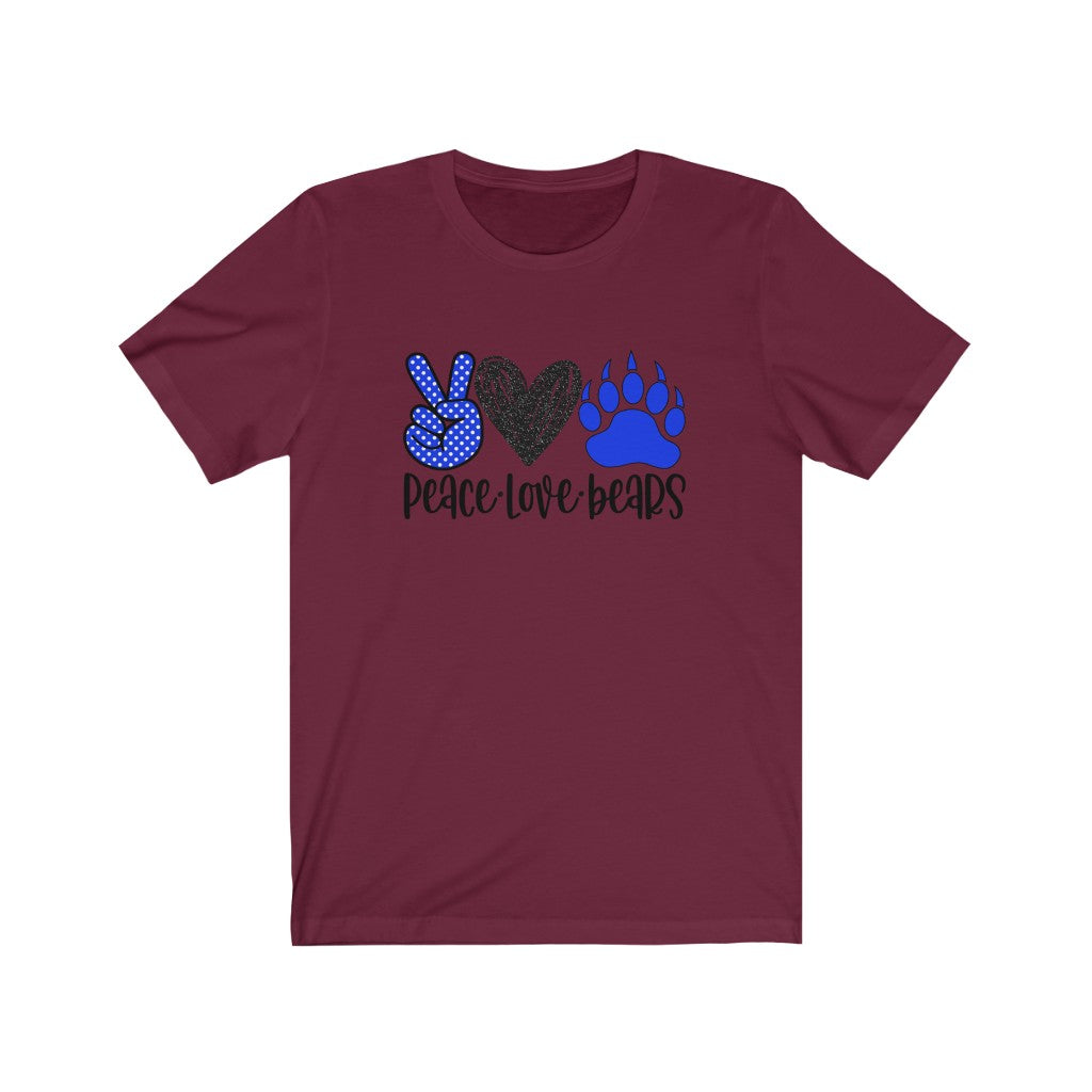 Peace Love Bears / Unisex Jersey Short Sleeve Tee