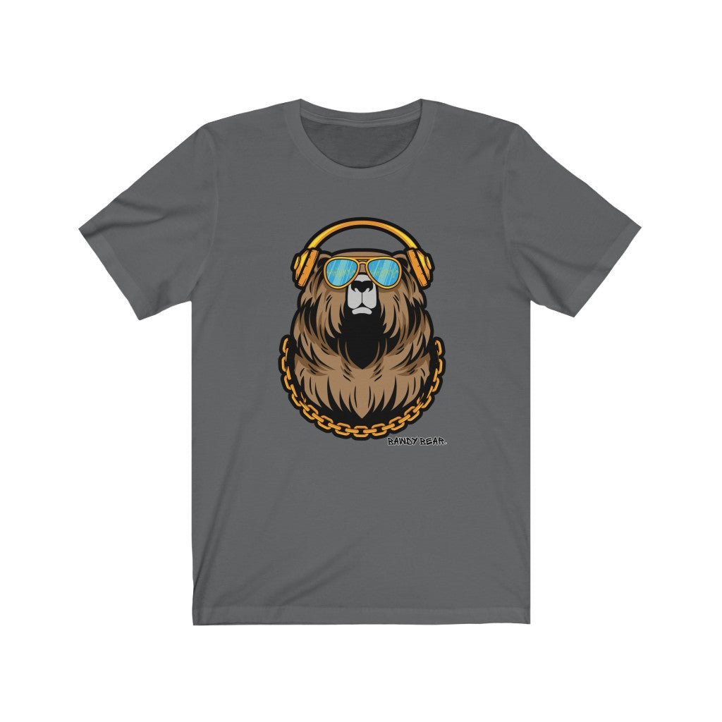 Bear Sunglasses & Headphones / Unisex Jersey Short Sleeve Tee