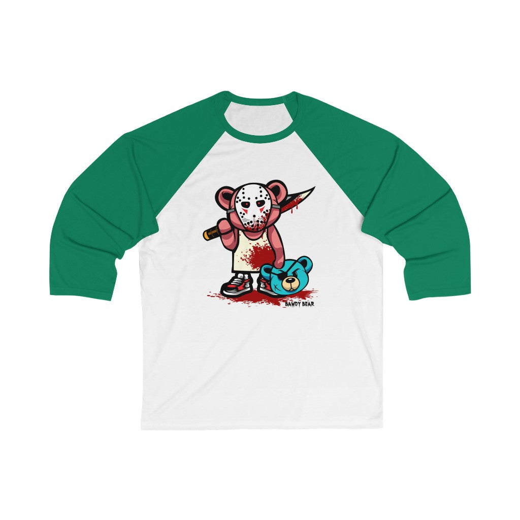 Spooky Bear Series "Dexter Bear" / Unisex 3/4 Sleeve Baseball Tee
