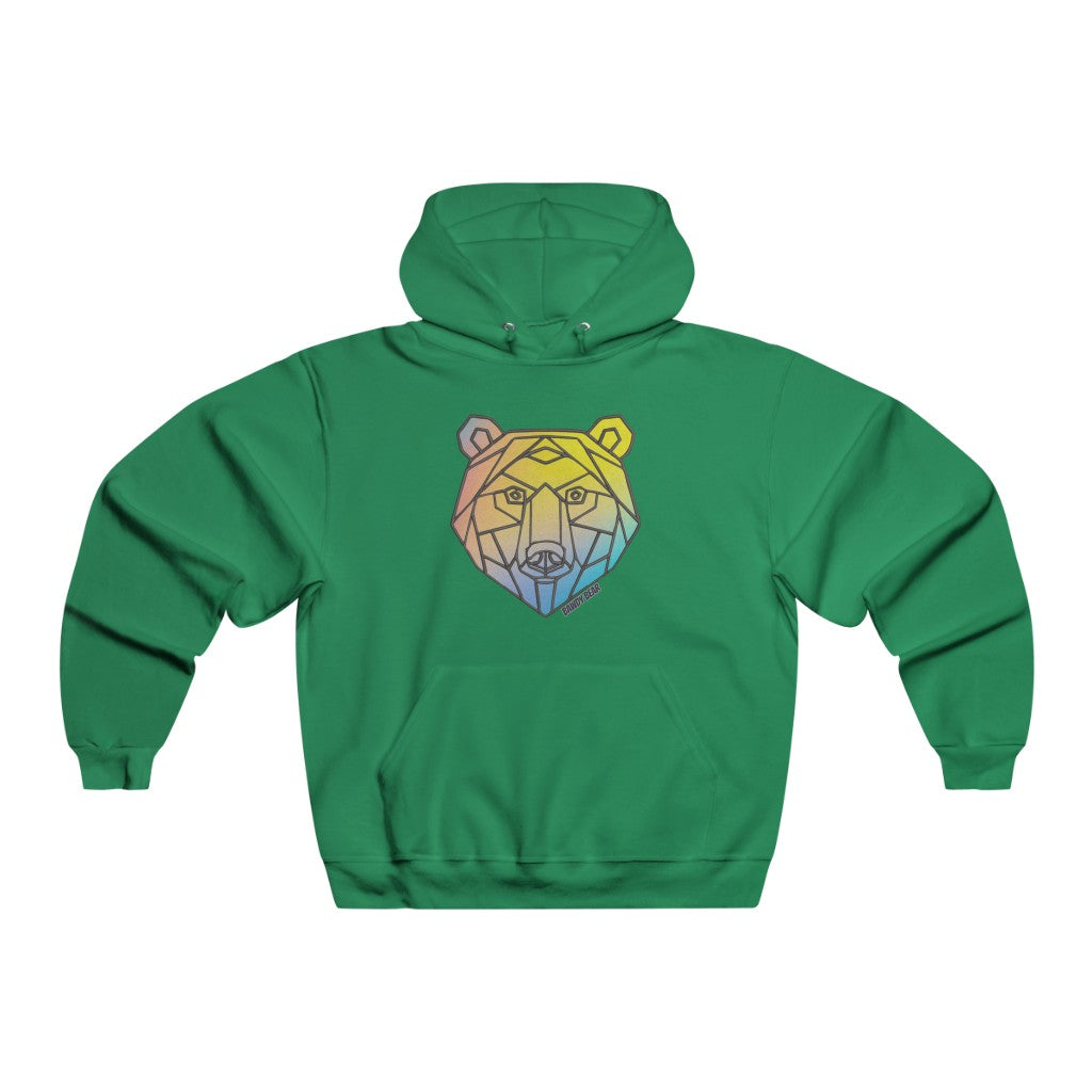 Geo Rainbow Bear / Men's NUBLEND® Hooded Sweatshirt