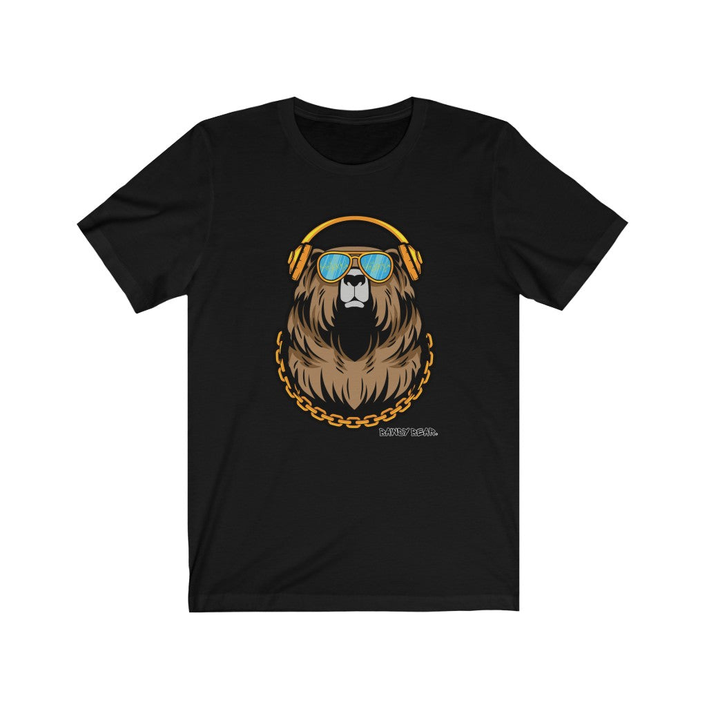 Bear Sunglasses & Headphones / Unisex Jersey Short Sleeve Tee