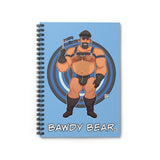Bawdy Bear in Leather / Spiral Notebook - Ruled Line