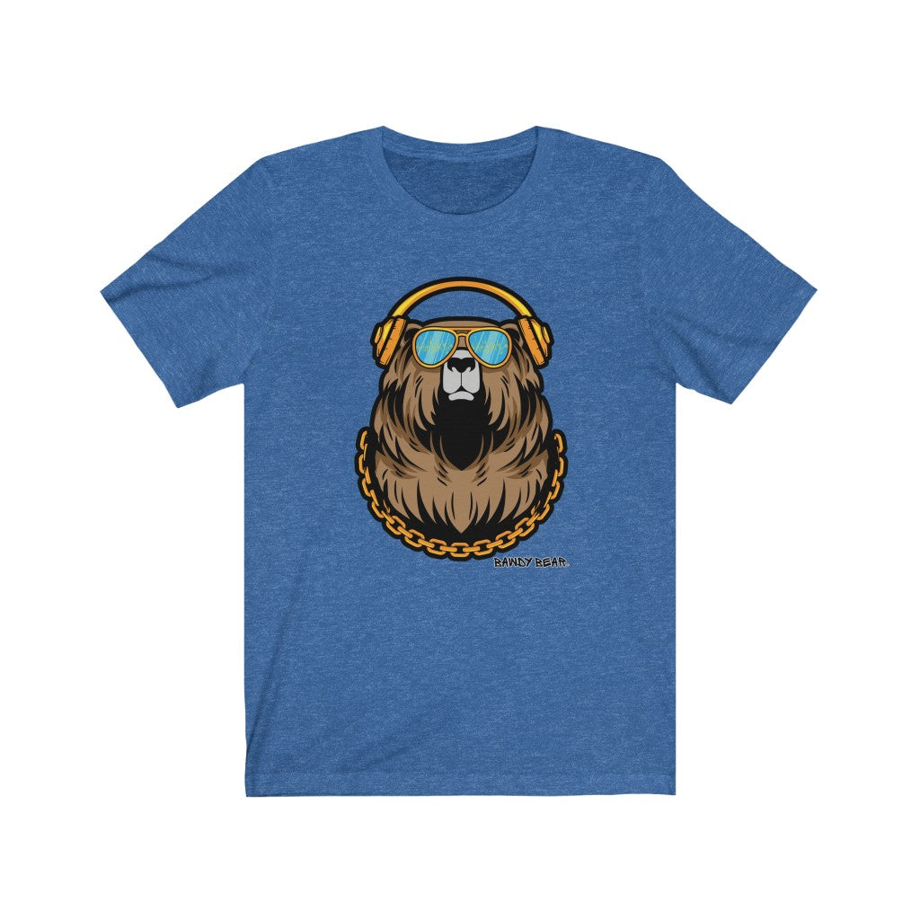 Bear Sunglasses & Headphones / Unisex Jersey Short Sleeve Tee