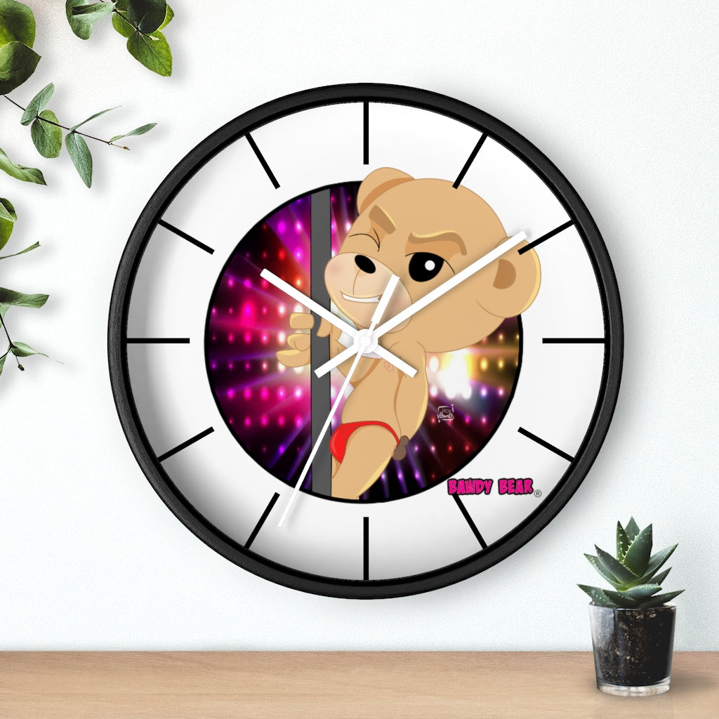 The Bawdy Bear "Pole Dancer" / Wall clock
