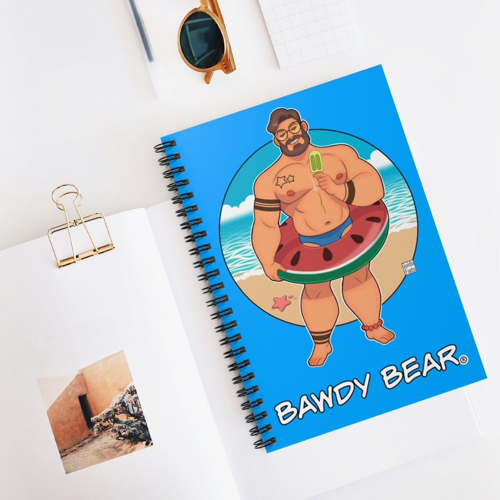 Bawdy Bear Ice Pop / Spiral Notebook - Ruled Line