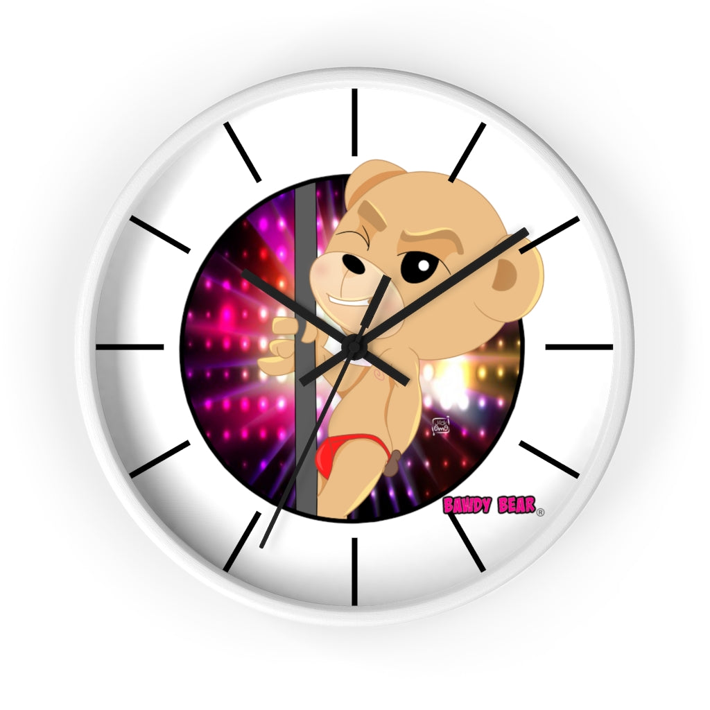 The Bawdy Bear "Pole Dancer" / Wall clock
