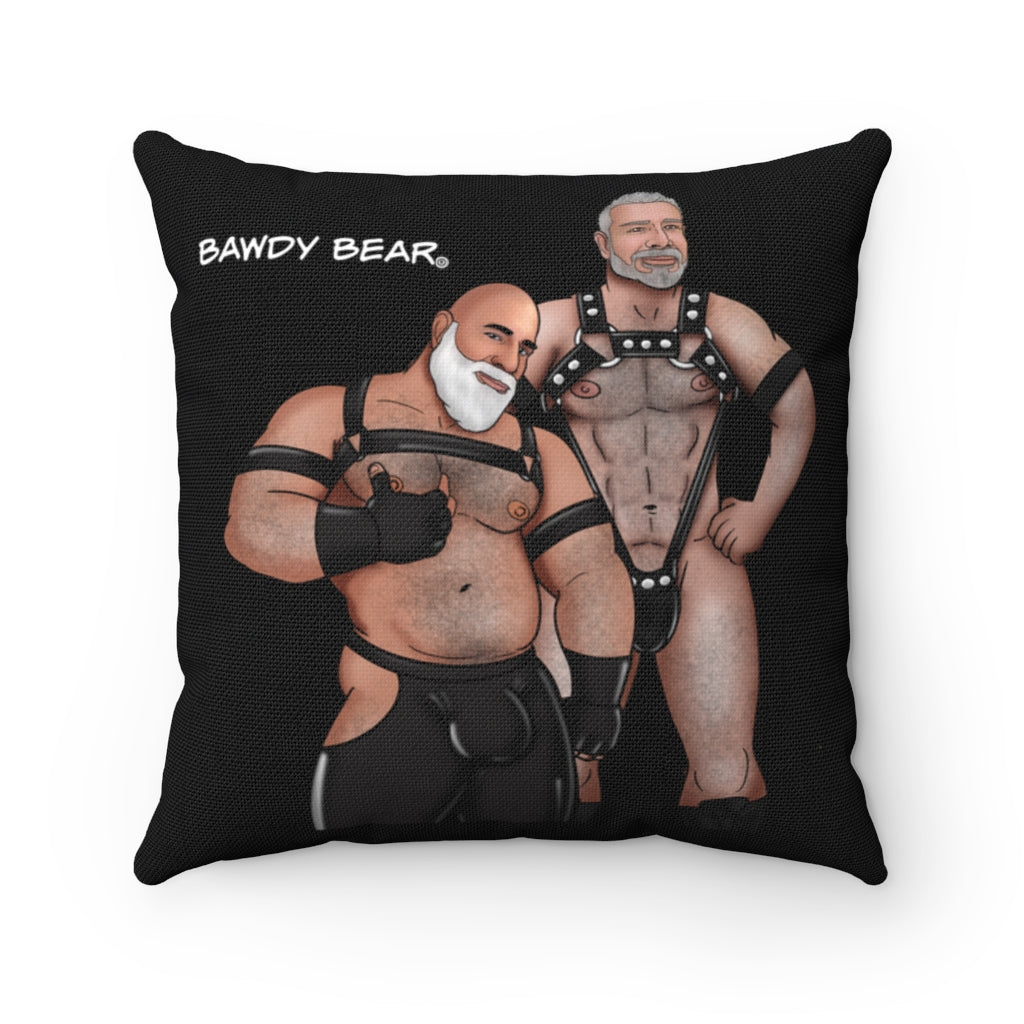 Nice & Naughty / D&G The Original Bawdy Bears #4 / ADULT CONTENT / Spun Polyester Square Pillow