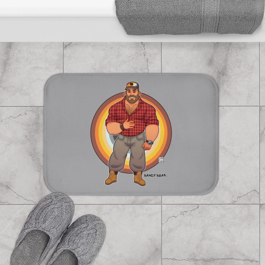 Bawdy Bear in Flannel / Bath Mat