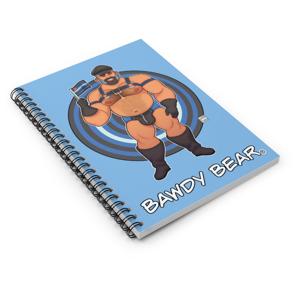 Bawdy Bear in Leather / Spiral Notebook - Ruled Line