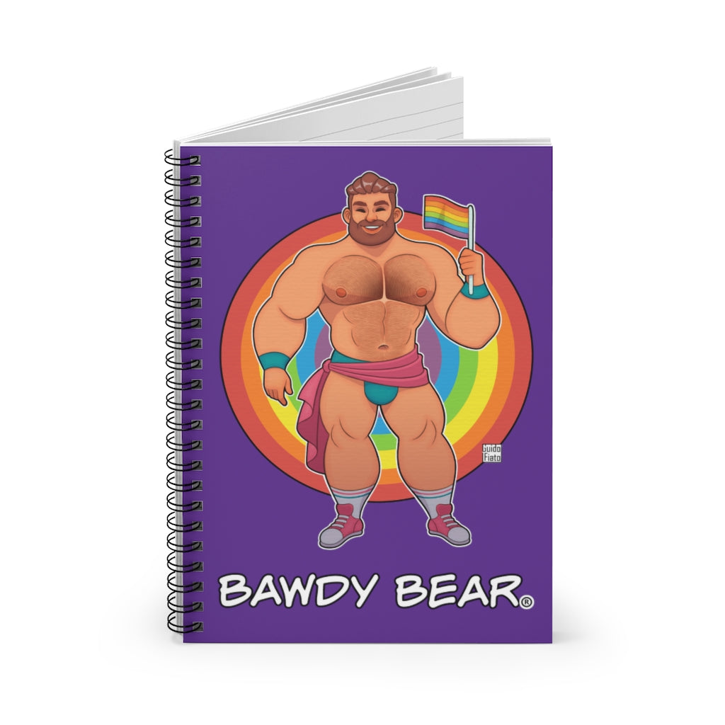 Bawdy Bear Pride / Spiral Notebook - Ruled Line