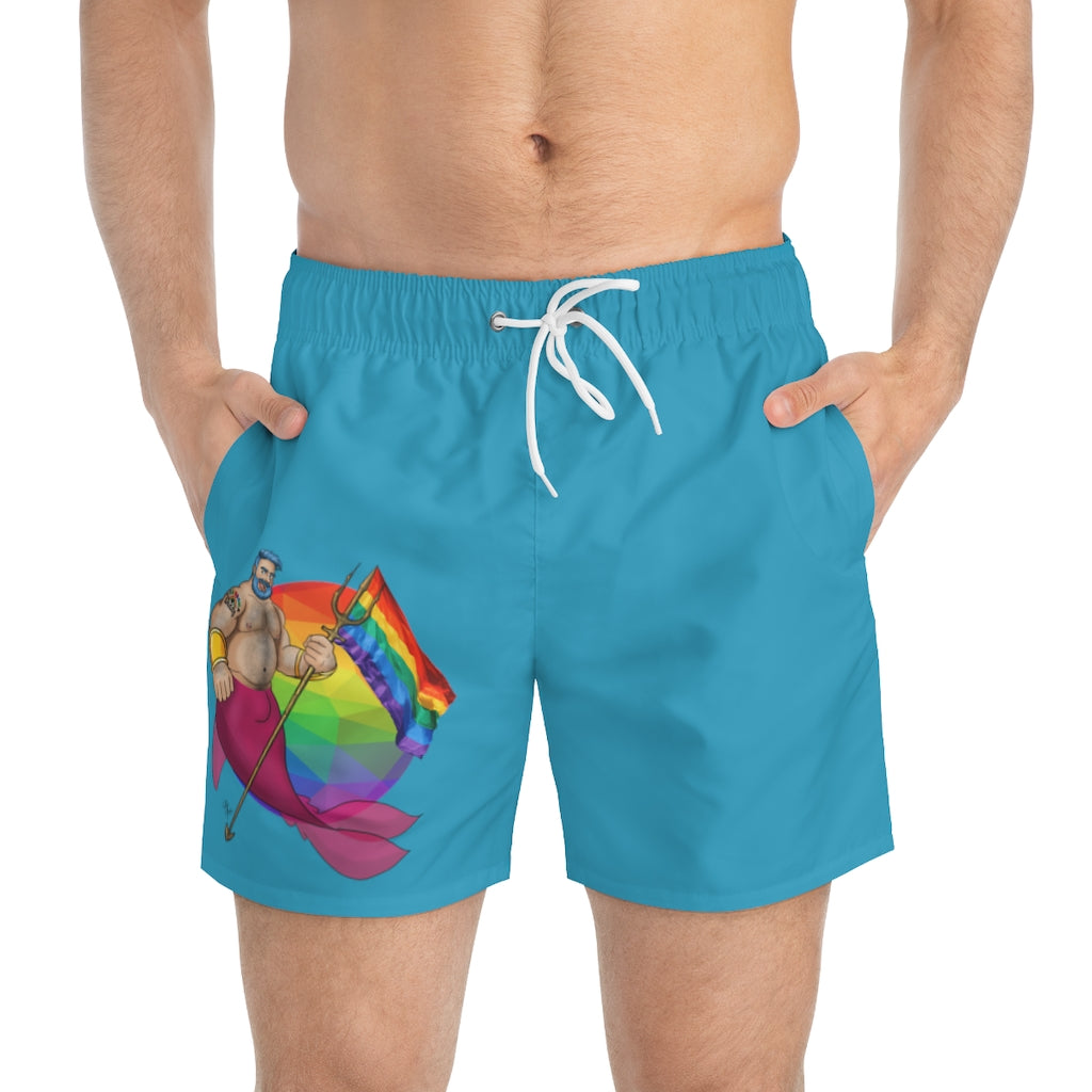 Pride Bear Merman / Swim Trunks