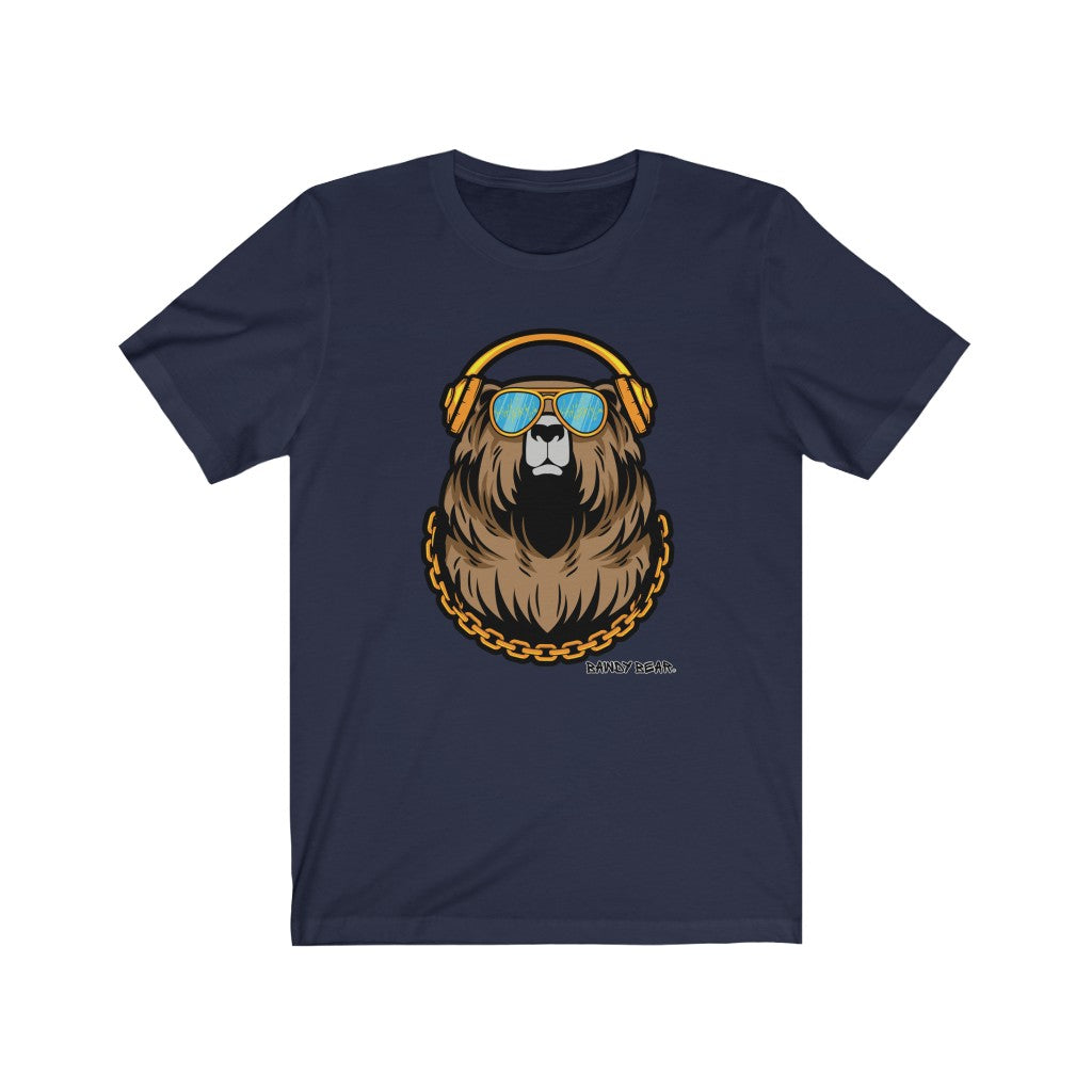 Bear Sunglasses & Headphones / Unisex Jersey Short Sleeve Tee