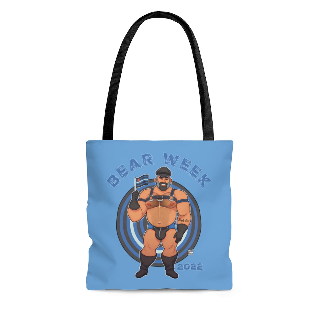 Bawdy Bear Leather / AOP Tote Bag