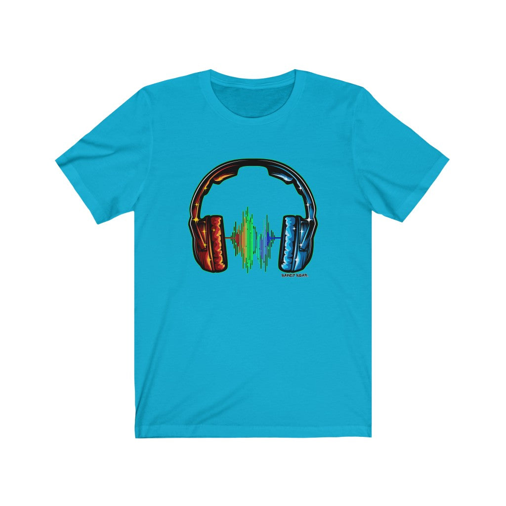 Rainbow Headphones / Unisex Jersey Short Sleeve Tee