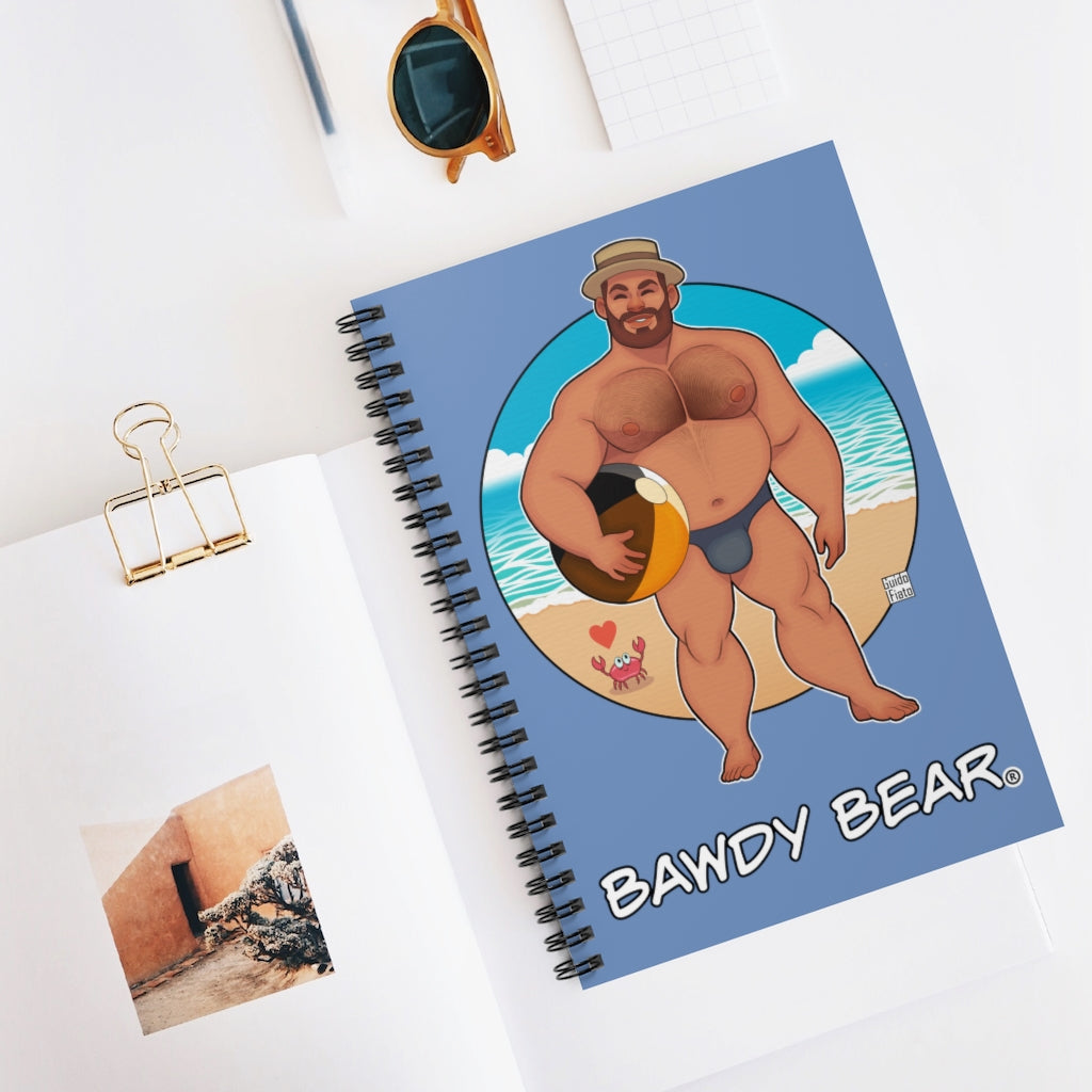 Bawdy Bear Beach Ball / Spiral Notebook - Ruled Line