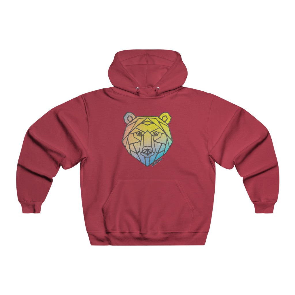 Geo Rainbow Bear / Men's NUBLEND® Hooded Sweatshirt