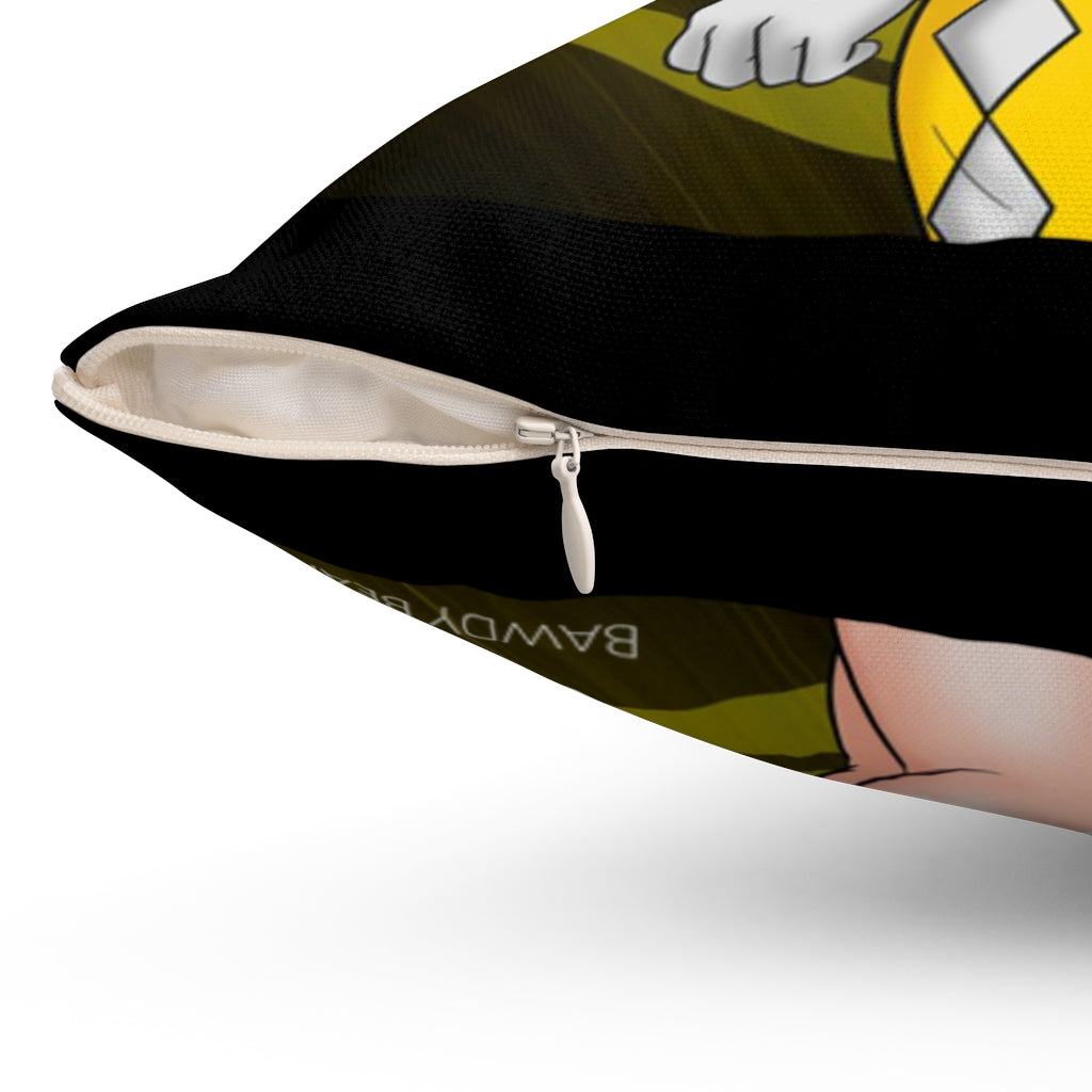 Nice & Naughty Power Ranger Yellow / Spun Polyester Square Pillow