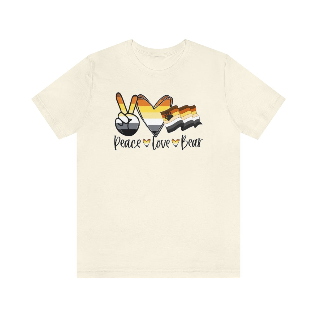 Peace Love Bear Pride / Unisex Jersey Short Sleeve Tee