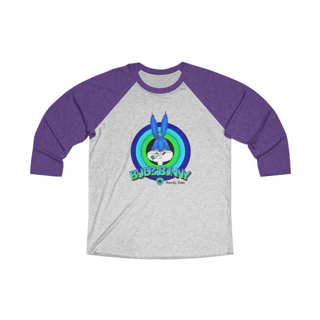 Budz Bunny / Unisex Tri-Blend 3/4 Raglan Tee