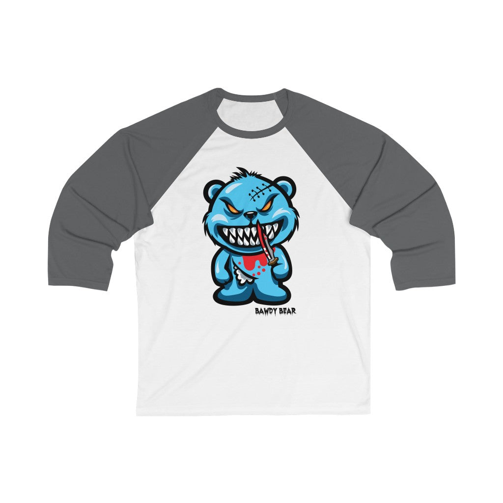 Spooky Bear Series "Chuckie Bear" / Unisex 3/4 Sleeve Baseball Tee