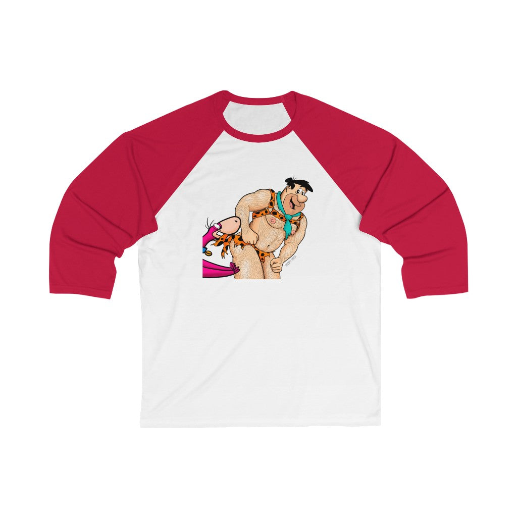 Fred & Dino / Unisex 3\4 Sleeve Baseball Tee