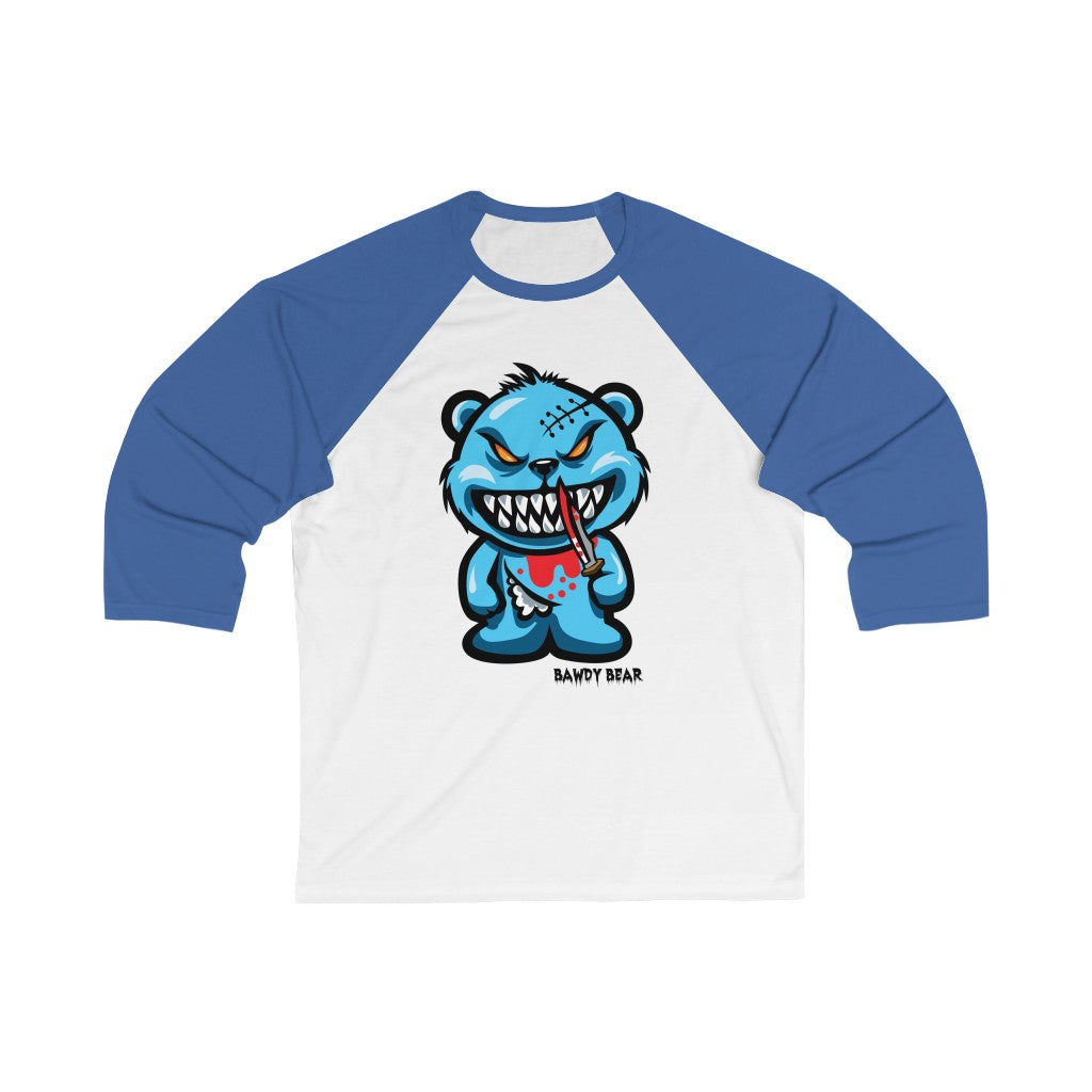 Spooky Bear Series "Chuckie Bear" / Unisex 3/4 Sleeve Baseball Tee