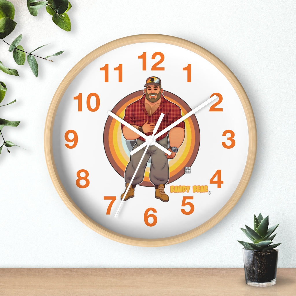 Bawdy Bear in Flannel / Wall clock