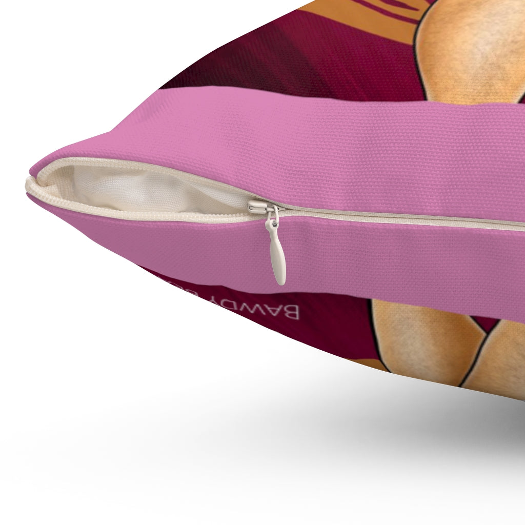 Nice & Naughty Power Ranger Pink / Spun Polyester Square Pillow