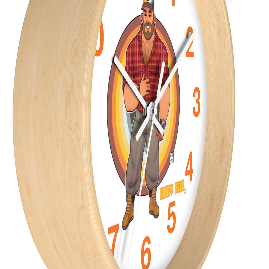 Bawdy Bear in Flannel / Wall clock
