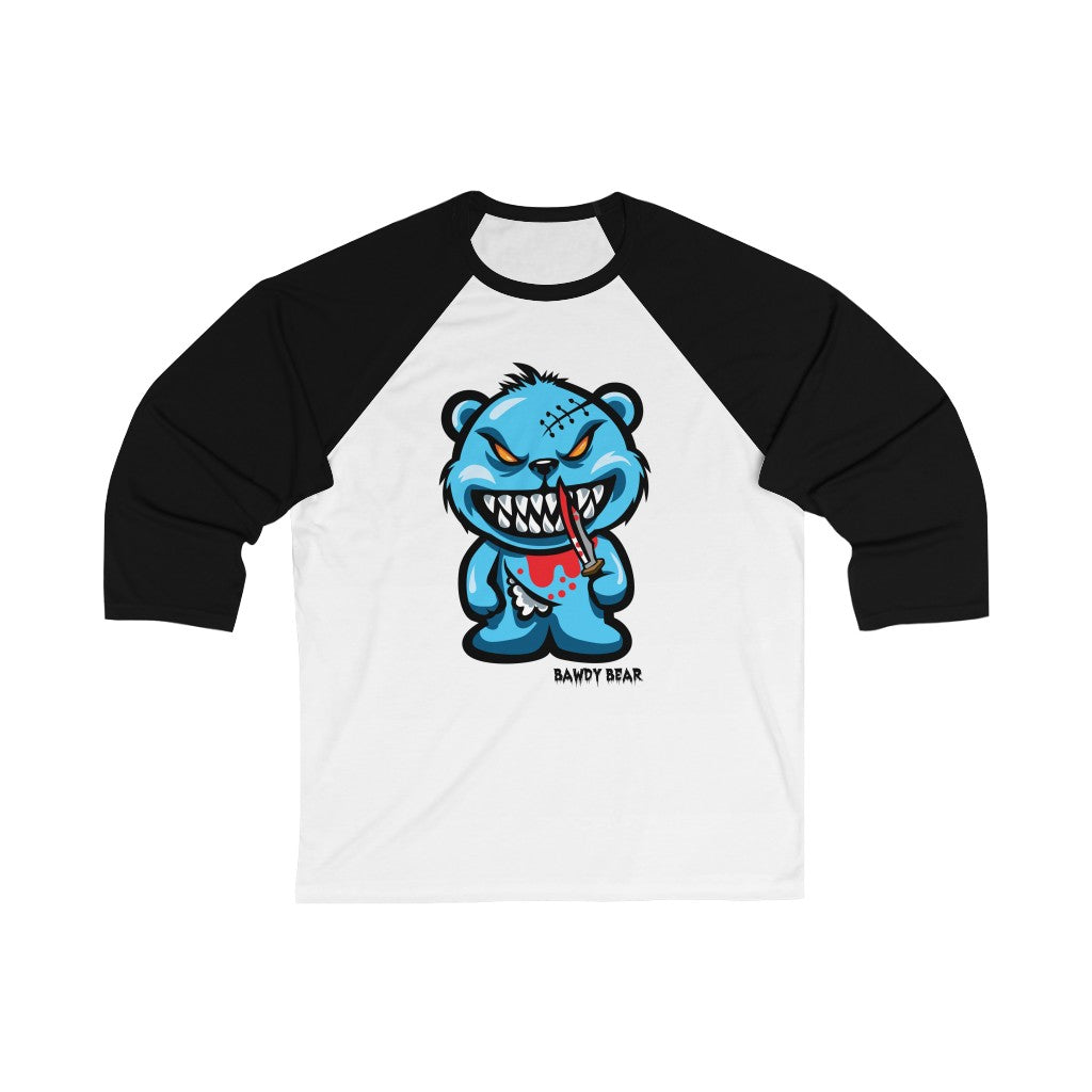 Spooky Bear Series "Chuckie Bear" / Unisex 3/4 Sleeve Baseball Tee