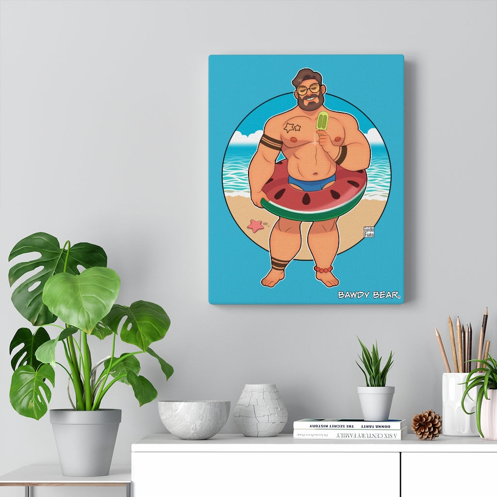 Bawdy Bear Ice Pop / Canvas Gallery Wraps