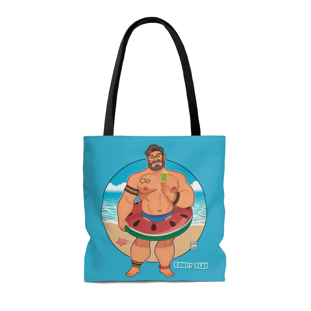 Bawdy Bear Ice Pop / AOP Tote Bag