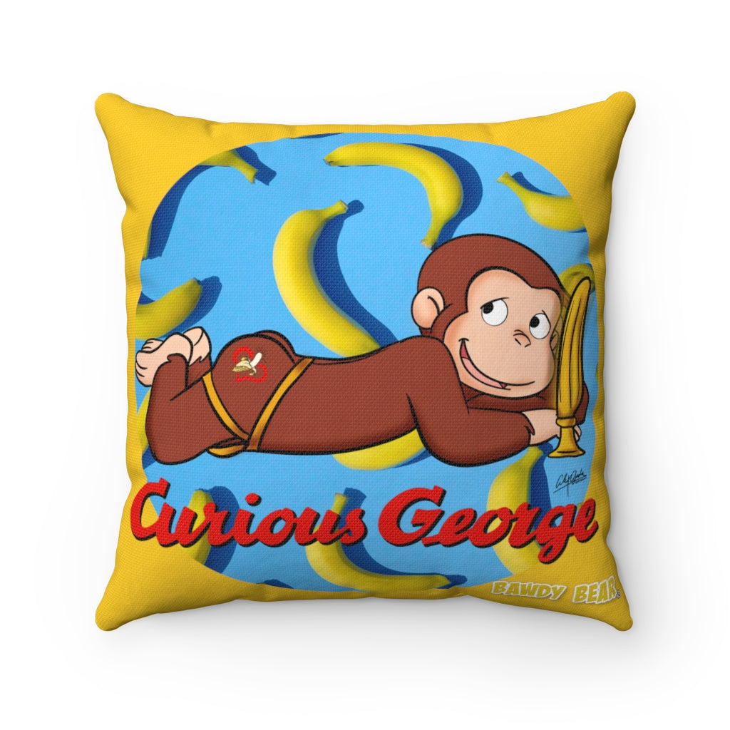 Curious George "Play Toy" / Spun Polyester Square Pillow