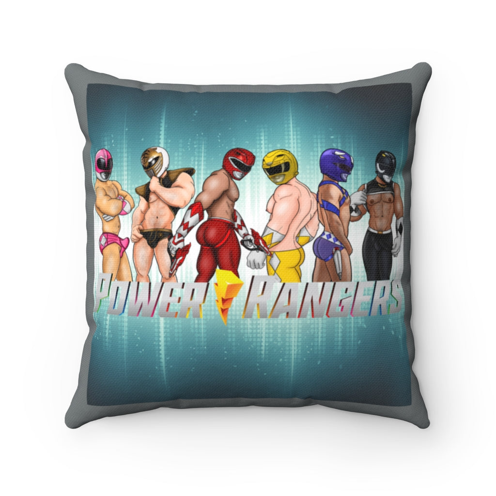 Nice & Naughty Power Ranger Group / Spun Polyester Square Pillow