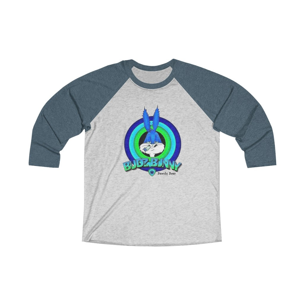 Budz Bunny / Unisex Tri-Blend 3/4 Raglan Tee