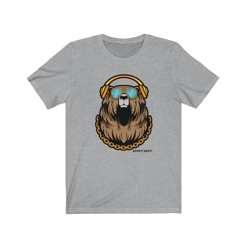 Bear Sunglasses & Headphones / Unisex Jersey Short Sleeve Tee