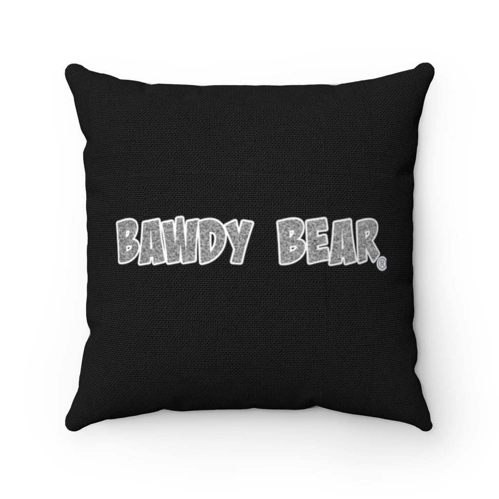 Bawdy Bear in Leather / Spun Polyester Square Pillow